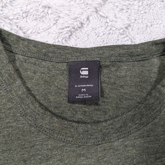 G-Star Raw Shirt Men's L Green Heather Rodis Short Sleeve Graphic Tee Cotton - Picture 4 of 7